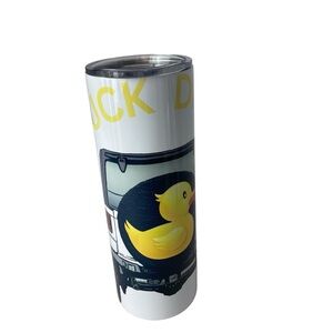 20 ounce Stainless Steel Skinny White Jeep Duck Duck Sublimated Tumbler. NEW.